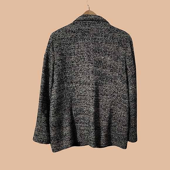 Woven J. Jill size Large Wool Blend Fully-Lined Multicolor Neutral Blazer - Picture 2 of 6